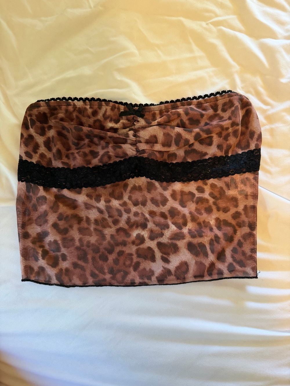 Cheetah Print Lace Tube Top